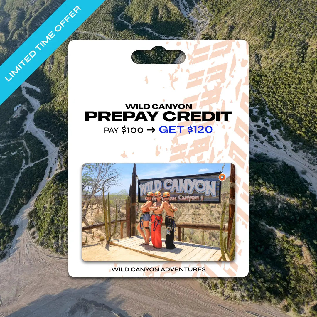 Wild Canyon Prepay Credit + Bonus (Up to 25% More) Wild Canyon Adventures
