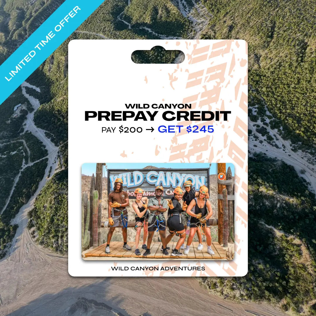 Wild Canyon Prepay Credit + Bonus (Up to 25% More) Wild Canyon Adventures