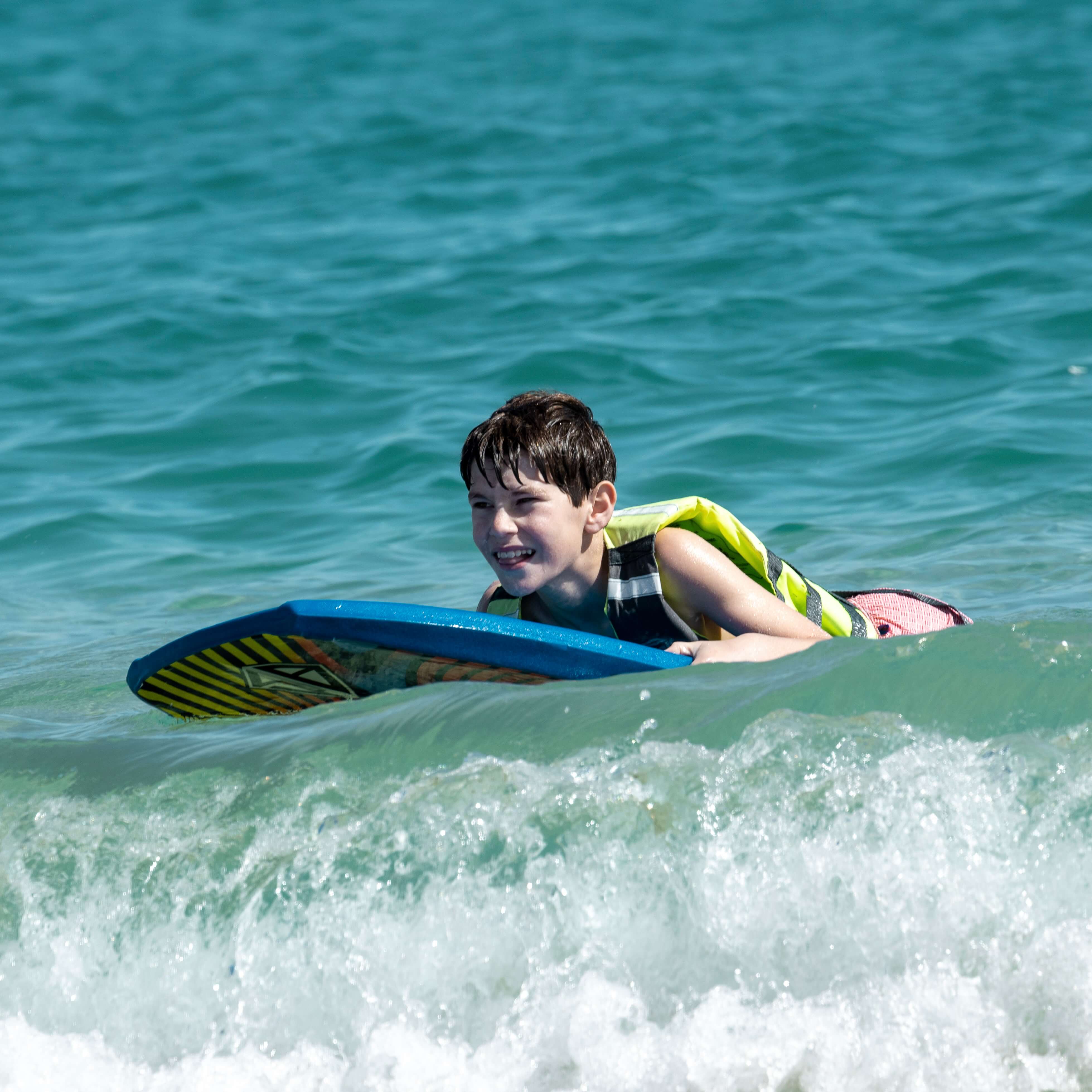 Boy with Boogie Board Rental