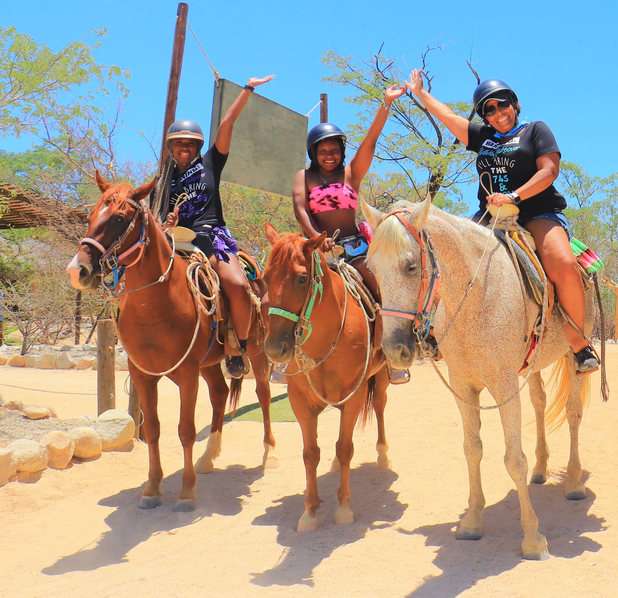 Family on Horseback Ride