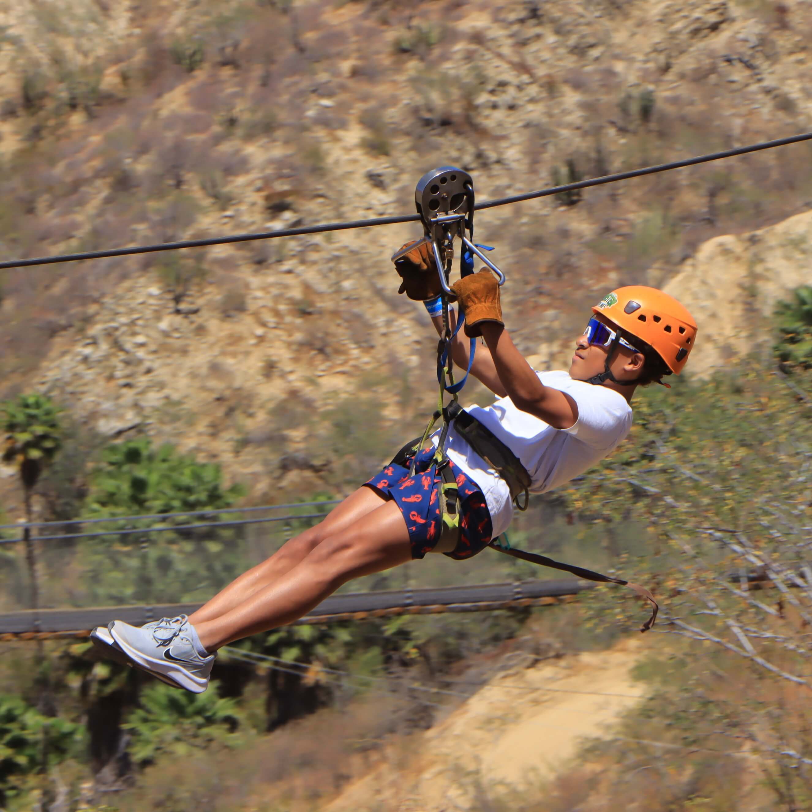 1 boy on a Zipline Tour