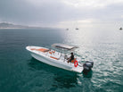 Pelican Cabo 33ft expedition boat off Cabo San Lucas near Land's End