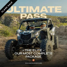 Wild Canyon Ultimate Pass cover with a Can-Am side-by-side UTV on a Los Cabos desert trail, the all-inclusive package, with a Flash Sale badge